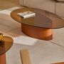Kave Home Couchtisch Olir von Kave Home L: 81 cm / B: 140 cm / H: 35 cm, Cognac