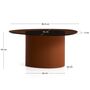 Kave Home Couchtisch Olir von Kave Home L: 74 cm / B: 81.5 cm / H: 43 cm, Cognac