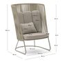 Kave Home Outdoor-Sessel mit hoher Rückenlehne Saconca von Kave Home Beige