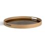 Ethnicraft Rundes Tablett Organic von Ehtnicraft Metallic Bronze