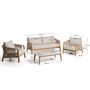 Kave Home Outdoor Set Sirte von Kave Home Ecru / Natur