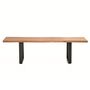Kave Home Bank Uxue von Kave Home B: 160 cm, Natur / Schwarz