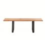 Kave Home Bank Uxue von Kave Home B: 140 cm, Natur / Schwarz