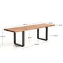 Kave Home Bank Uxue von Kave Home B: 160 cm, Natur / Schwarz