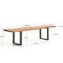 Kave Home Bank Uxue von Kave Home B: 180 cm, Natur / Schwarz