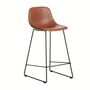 Kave Home Hohe Rückenlehne Hocker Zahara von Kave Home Sitzhöhe: 65 cm, Cognac