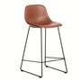 Kave Home Hohe Rückenlehne Hocker Zahara von Kave Home  Sitzhöhe: 75 cm, Cognac