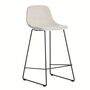 Kave Home Hohe Rückenlehne Hocker Zahara von Kave Home  Sitzhöhe: 75 cm, Chenille Beige