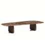 Kave Home Marmor Couchtisch Pirita von Kave Home Braun / Nussbaum Finish