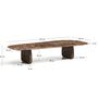 Kave Home Marmor Couchtisch Pirita von Kave Home Braun / Nussbaum Finish