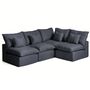 Kave Home Modulares 4-Sitzer-Ecksofa Ohne Pouf Anarela von Kave Home Dunkelgrau