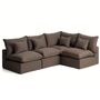 Kave Home Modulares 4-Sitzer-Ecksofa Ohne Pouf Anarela von Kave Home Taupe