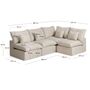 Kave Home Modulares 4-Sitzer-Ecksofa Ohne Pouf Anarela von Kave Home Beige