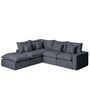 Kave Home Modulares 4-Sitzer Ecksofa Mit Pouf Anarela von Kave Home Links, Dunkelgrau