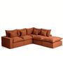 Kave Home Modulares 4-Sitzer Ecksofa Mit Pouf Anarela von Kave Home Rechts, Terrakotta
