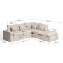 Kave Home Modulares 4-Sitzer Ecksofa Mit Pouf Anarela von Kave Home Rechts, Beige