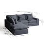 Kave Home Modulares 4-Sitzer Ecksofa Mit Pouf Anarela von Kave Home Links, Dunkelgrau
