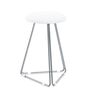 Decor Walther Hocker DW 71 von Decor Walther Lederimitat Weiss, Chrom