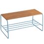 Fermob Teakholz-Bank Surprising von Fermob Maya Blau E1