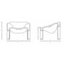 Gubi Lounge Chair F300 von Gubi Molé / Dedar Alpaca Alto 015