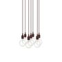 Muuto Cluster Pendelleuchten E27 von Muuto Deep Red, 7 Lampen