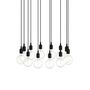 Muuto Cluster Pendelleuchten E27 von Muuto Black, 12 Lampen