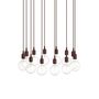 Muuto Cluster Pendelleuchten E27 von Muuto Deep Red, 12 Lampen