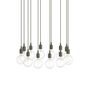 Muuto Cluster Pendelleuchten E27 von Muuto Olive, 12 Lampen