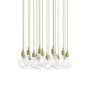 Muuto Cluster Pendelleuchten E27 von Muuto Beige Green, 18 Lampen