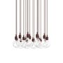 Muuto Cluster Pendelleuchten E27 von Muuto Deep Red, 18 Lampen