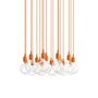 Muuto Cluster Pendelleuchten E27 von Muuto Light Orange, 18 Lampen