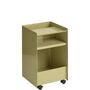Muuto Rollcontainer Folded von Muuto Beige Green, Offen niedrig
