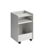 Muuto Rollcontainer Folded von Muuto Grey, Offen niedrig