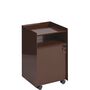 Muuto Rollcontainer Folded von Muuto Dark Red, Geschlossen niedrig mit Schloss