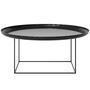 Norr11 Duke Table Lacquered Obsidian Black, Ø: 90 cm
