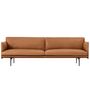 Muuto 3-er Sofa 'Outline' Refine Leder Cognac / Schwarz