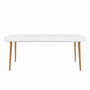 Tisch Weiss rechteckig ausziehbar 160 x 100 cm 'OQUI' von Kave Home