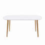 Tisch Weiss rechteckig ausziehbar 160 x 100 cm 'OQUI' von Kave Home