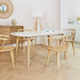 Tisch Weiss rechteckig ausziehbar 160 x 100 cm 'OQUI' von Kave Home