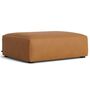 HAY Living Mags Soft Ottoman B: 87 cm / T: 104 cm , Ohne abnehmbaren Bezug, Cognac - Leder Sense, Beige